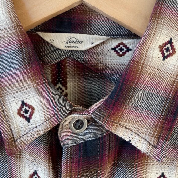 ❤️🔥SOLD❤️🔥3SIXTEEN Plaid Western Woven Brushed Softness Button-Up Men’s - Picture 5 of 9